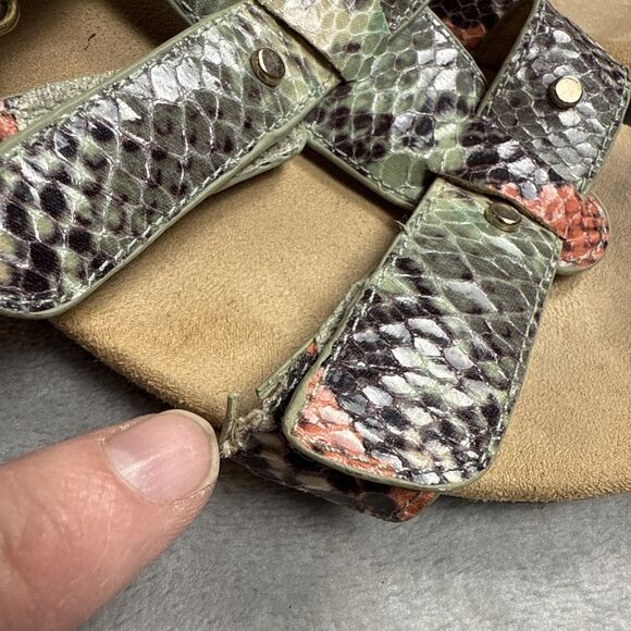 Vionic Radia Women’s Size 12 Snakeskin Triple Strap Slide Wedge Sandals - Picture 6 of 8